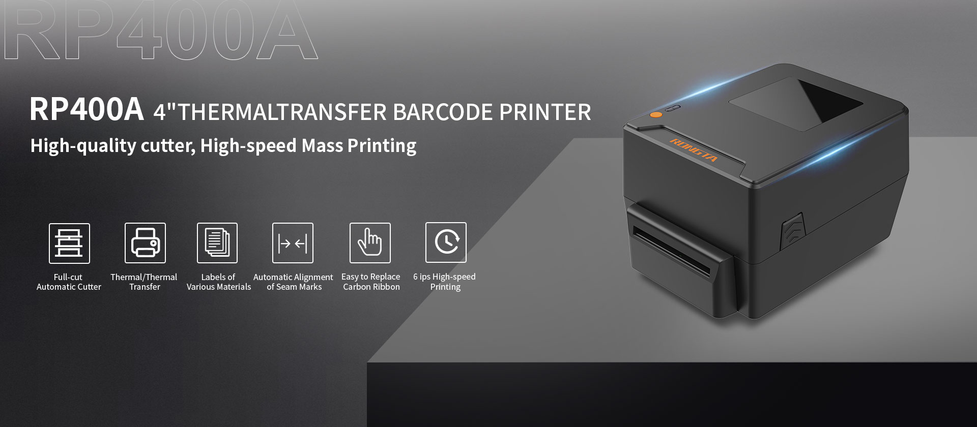 RP400A 4'' Thermal Transfer Barcode Printer